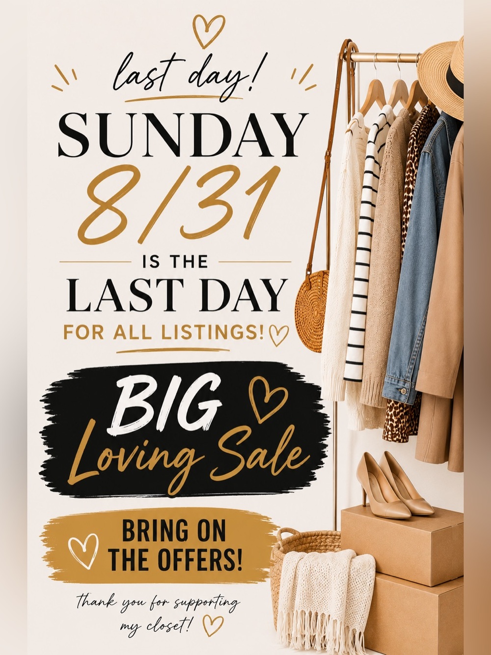 MOVING & CLOSING SALE!!